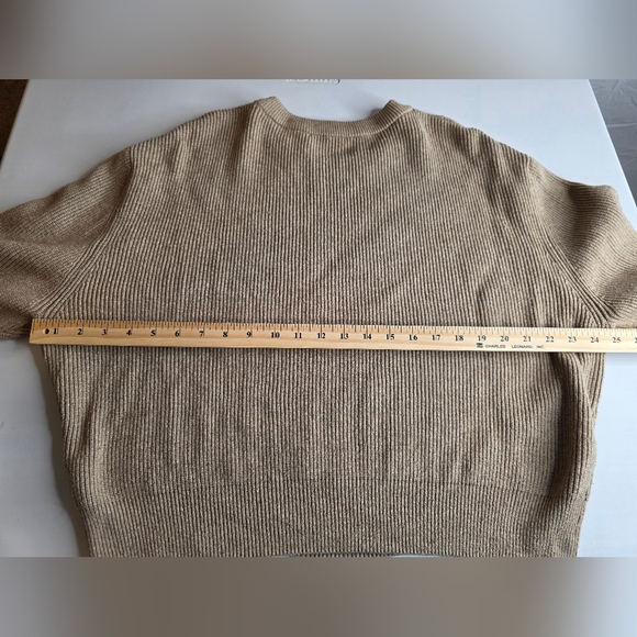 ZARA Beige Sweater XL Rib Knit Crop Minimalist Neutral 2655-Q - Picture 8 of 8